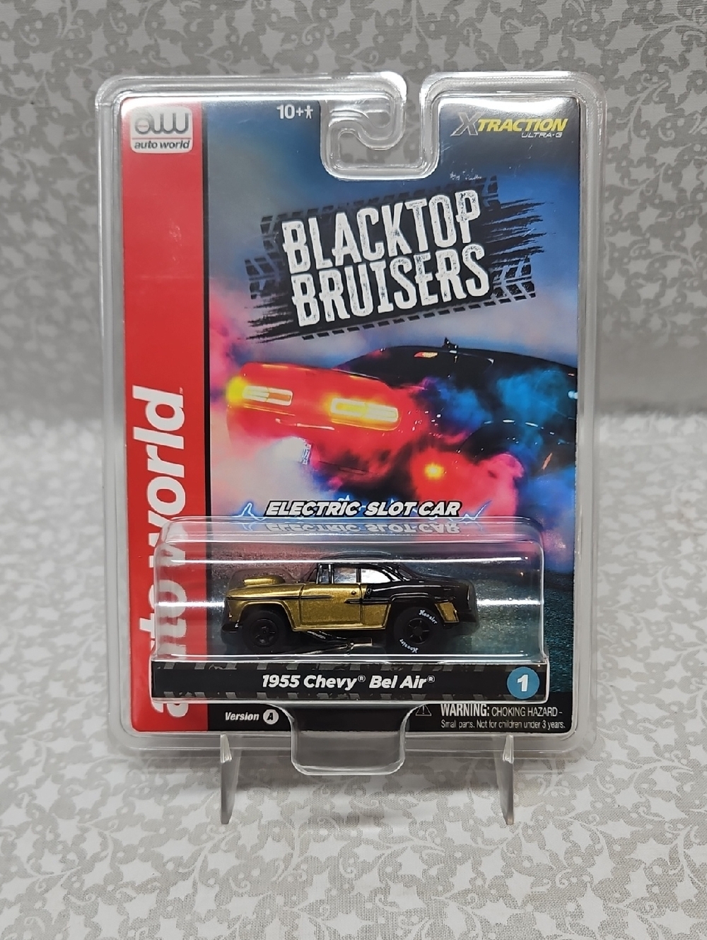 autoworld 1955 Chevy Bel Air Xtraction Slot Car Version A BlackTop Bruisers